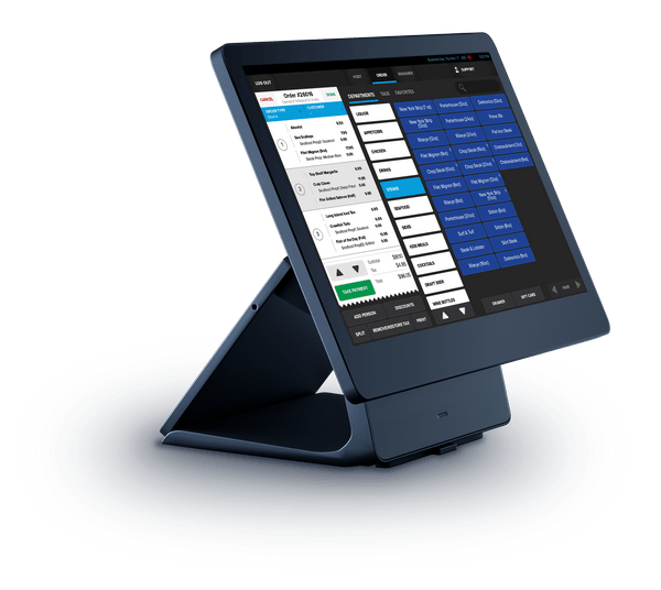 Shift4 Dine system for food service businesses – side view Shift4 Dine system for food service businesses – side view