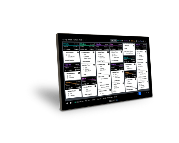 Kitchen Display System for restaurants – angled left view Kitchen Display System for restaurants – angled left view