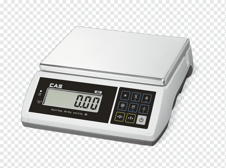 Compact POS scale with LCD screen – front angle Compact POS scale with LCD screen – front angle
