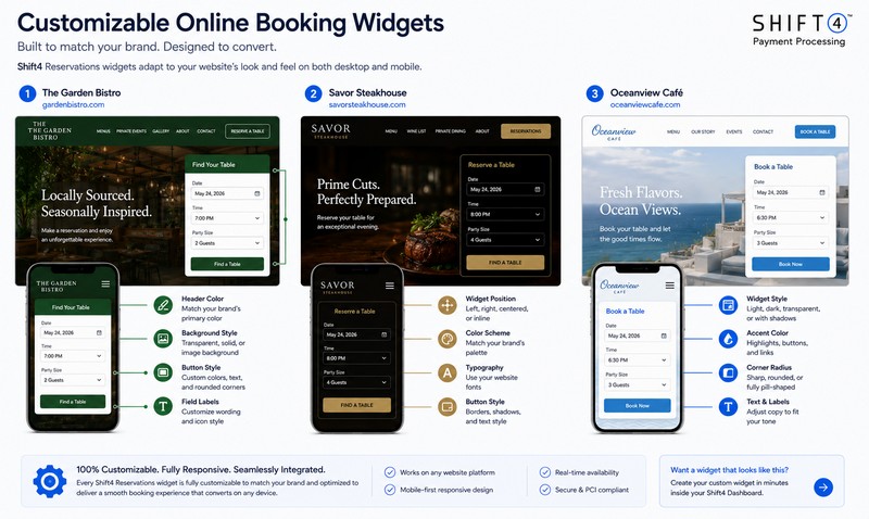 Custom online booking form examples