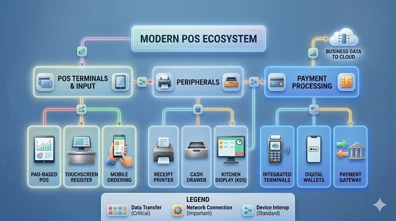 POS hardware ecosystem diagram POS hardware ecosystem diagram