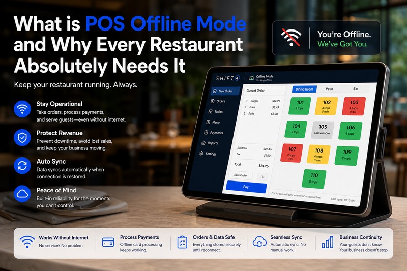 POS offline mode feature infographic POS offline mode feature infographic