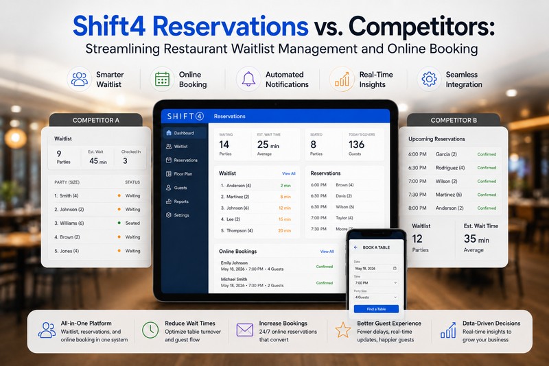 Reservations vs competitors Reservations vs competitors