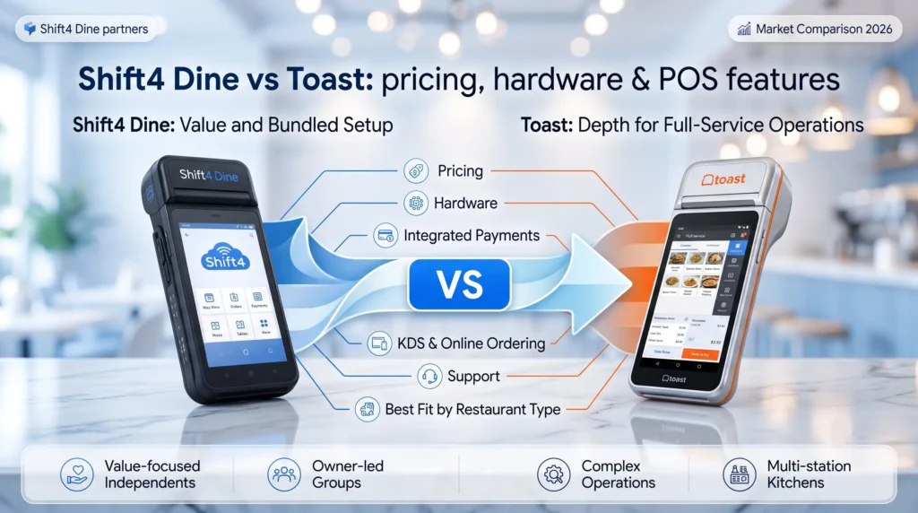 Shift4 Dine vs Toast: which restaurant POS fits your business?